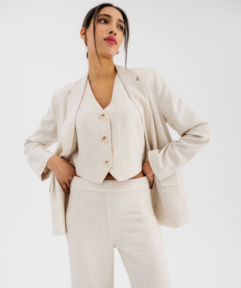 Blazer Marron Lilith - Laine Et Viscose - Taille M - État Comme Neuf - Veste Habillée Ou Décontractée